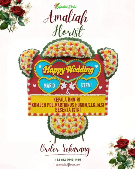 Papan Bunga Pernikahan Bojonggebang